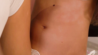 Ultra-Cute fledgling gal, Heydie Dovey enjoys to take off her clothes and have fun with flagellated mayo