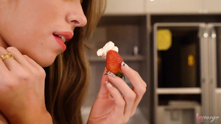 Ultra-Cute fledgling gal, Heydie Dovey enjoys to take off her clothes and have fun with flagellated mayo