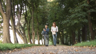 Crimson haired lady is having super-naughty lovemaking with a stud she has encountered earlier that day