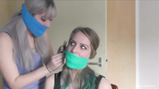 2 nubile gals attempt gags