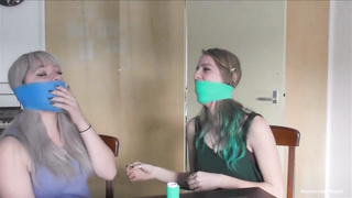 2 nubile gals attempt gags