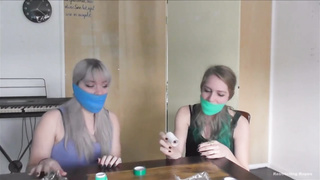 2 nubile gals attempt gags