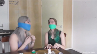 2 nubile gals attempt gags