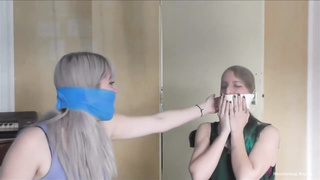 2 nubile gals attempt gags