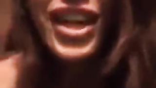 This dark-haired stunner is getting her bootie porked rock hard live on periscope