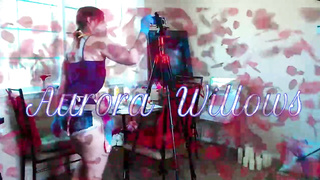 Crimson haired honey is dressed in highly brief trousers, so her booty cheeks are fairly demonstrable