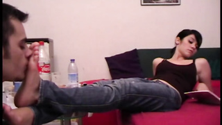 Sole- worshipping gimps have a pile of work to do, while their Dominatrixes are around