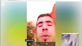 Dangled dude having joy on facebook