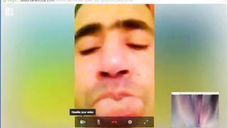 Dangled dude having joy on facebook