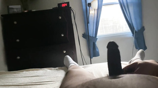 Working from home can be RIGID with morning manstick keeping me in the sofa.  The morning manhood wants me to linger and have fun in couch.