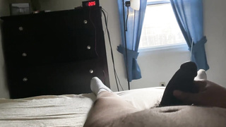Working from home can be RIGID with morning manstick keeping me in the sofa.  The morning manhood wants me to linger and have fun in couch.