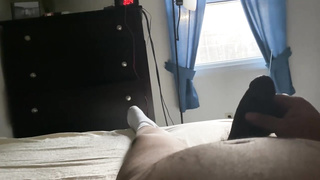 Working from home can be RIGID with morning manstick keeping me in the sofa.  The morning manhood wants me to linger and have fun in couch.