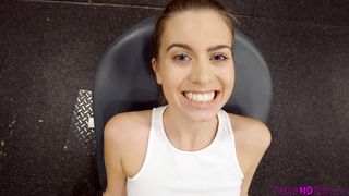 Wonderful nymph displaying her bum