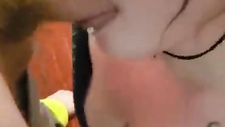 Stunning honey with immense funbags bj's fuckpole