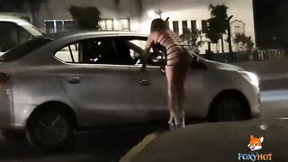 I fulfill my dream of standing in the corner as a call girl and being a true fuckslut