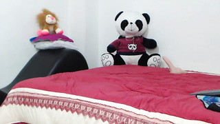 Chubby black-haired with a thick, chubby bum, Ms Sapphire luvs to jerk in front of the camera