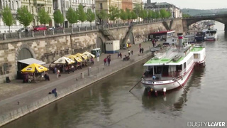 Shione Cooper and Paige Delectation are having a ffm three-way with a stellar neighbor next door