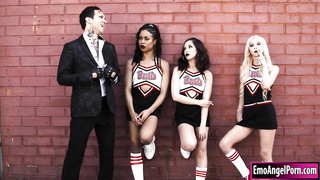 To sign a contract with the demon, trio cheerleaders have to penetrate him all night lengthy