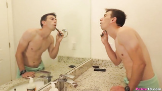 Smallish Japanese black-haired gave a oral pleasure to her roomy, before railing his rock stiff dinky