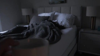 Sumptuous dude takes care of his gf's needs, from bringing coffee to pounding her brains out