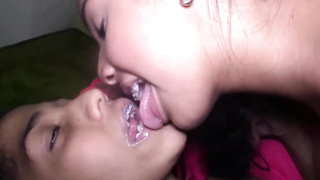 Brazilian girl is making out with a gal and suking hard-on as deep as she can