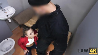 Ultra-Cute woman is throating shaft while in the prison, because she enjoys how it senses