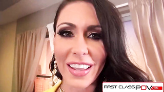 Jessica Jaymes gave a breastjob to a dude she has recently encountered and made him jizz