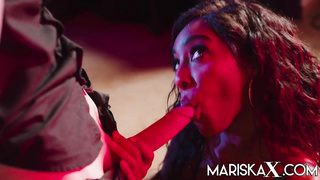 Smoking super hot girl, Mariska luvs to invite buddies to her place and romp with them