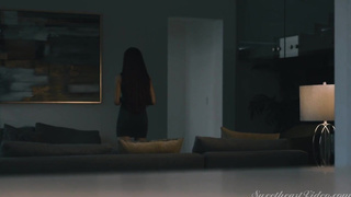 Sabina and Britney are kneading and tearing up each other with a string- on, in the late afternoon