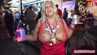 Sensuous dolls who like to be nearly bare in public places are having a fat parade