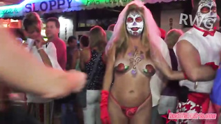 Sensuous dolls who like to be nearly bare in public places are having a fat parade