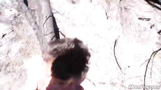 Shaft liking grandma gave a deep, sensuous deep throat to a random stranger and made him jism