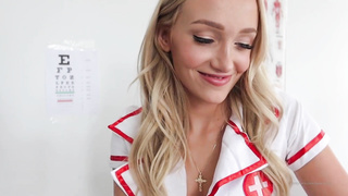 Stunning, blond nurse is getting boned firm, while at work, expecting that no one will watch her