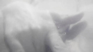 Mischievous, unexperienced honey is fingerblasting her wooly muff in the tub and screaming while jizzing