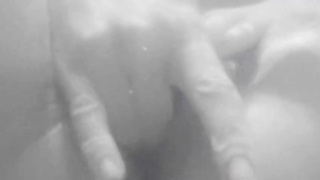 Mischievous, unexperienced honey is fingerblasting her wooly muff in the tub and screaming while jizzing