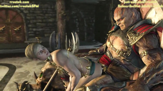 Shao Kahn and his servant Concubine sub THREE DIMENSIONAL Mortal Kombat 11 Toon
