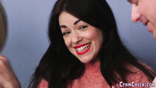 Brit chicks are having joy with a bare fellow, because they all like his man sausage