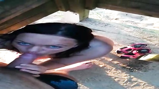 Blue- saw stunner is inhaling stiffy as deep as she can gulp it, before getting romped