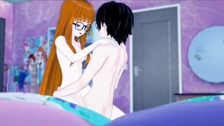 Joker boinks Futaba, part two! Cowgirl, side smash, and missionary internal ejaculation!