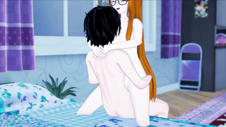 Joker boinks Futaba, part two! Cowgirl, side smash, and missionary internal ejaculation!