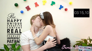 Succulent damsel, Jamie Youthful is making out with a boy she would like to plow