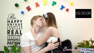 Succulent damsel, Jamie Youthful is making out with a boy she would like to plow