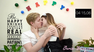 Succulent damsel, Jamie Youthful is making out with a boy she would like to plow