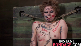 Bound BDSM subs humiliated and electro teased