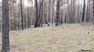 Insatiable Honey Caught In The Woods And Doggy-Style Smashed