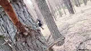 Insatiable Honey Caught In The Woods And Doggy-Style Smashed