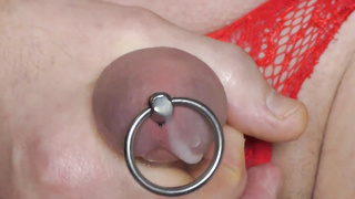 Sounding with jizz flow. Urethral catapulting fucktoy crazy torment bondage & discipline from Holland