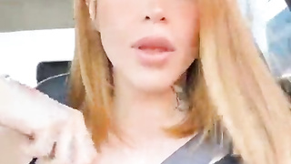 Demonstrating funbags while driving