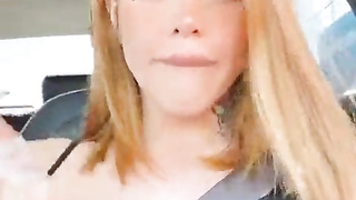 Demonstrating funbags while driving