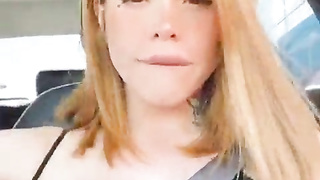 Demonstrating funbags while driving